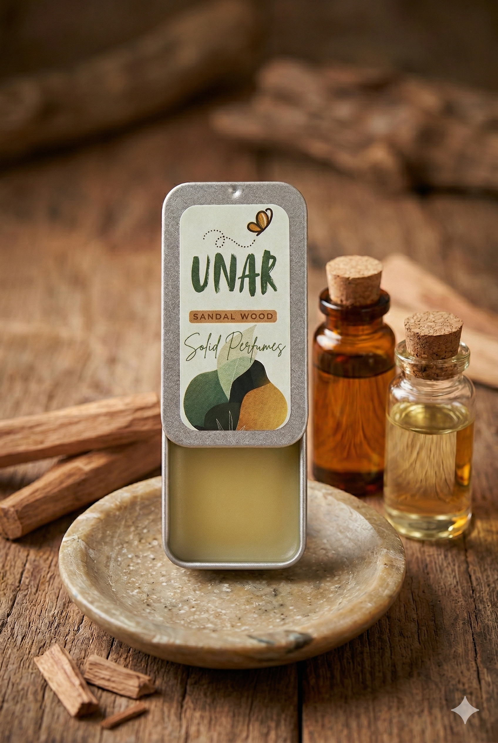 Sandalwood Natural Solid Perfume